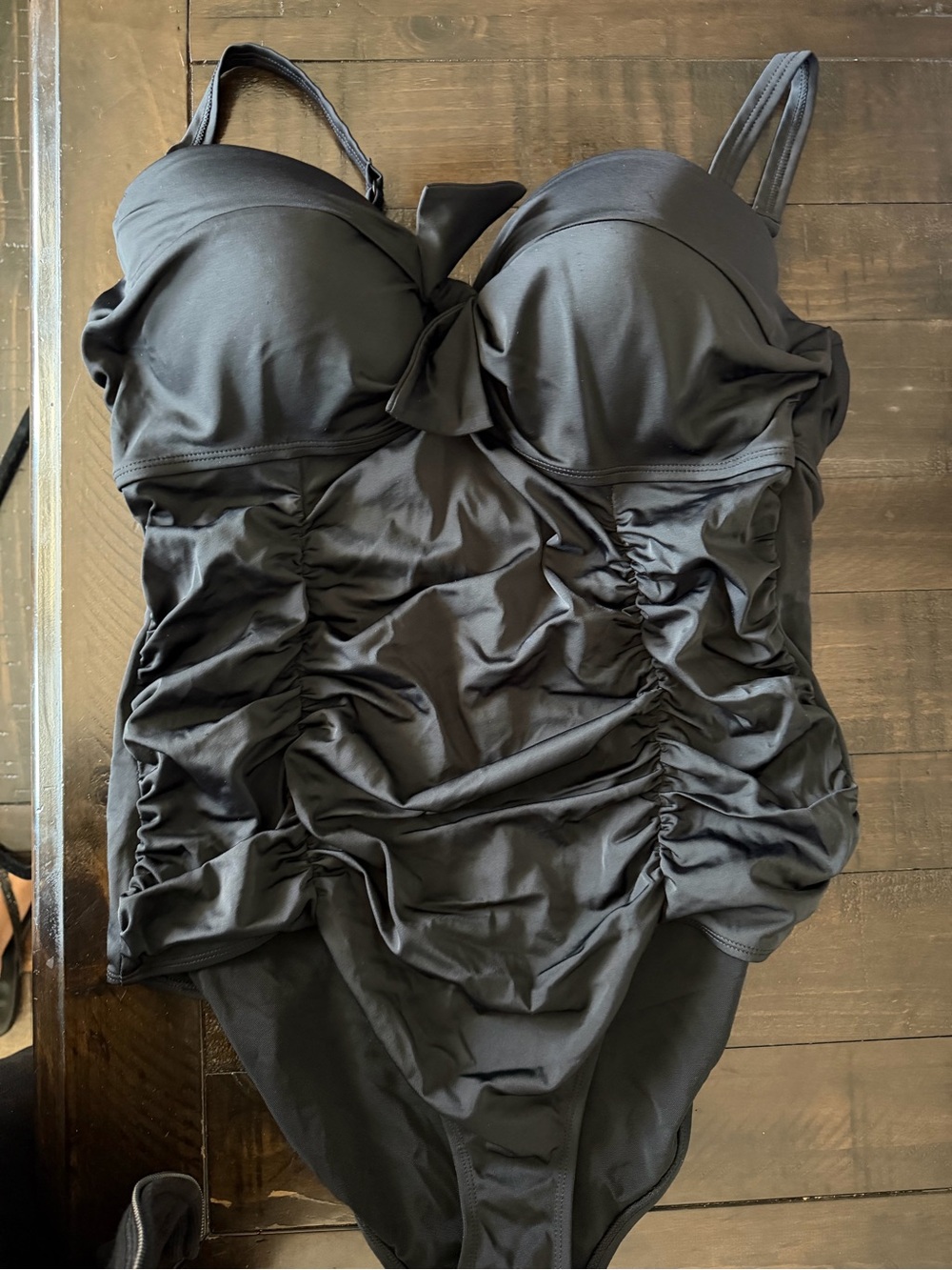 Black Adjustable One piece Swimsuit